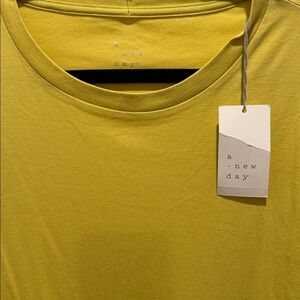 Everyday Crewneck T-Shirt Dress in Mustard